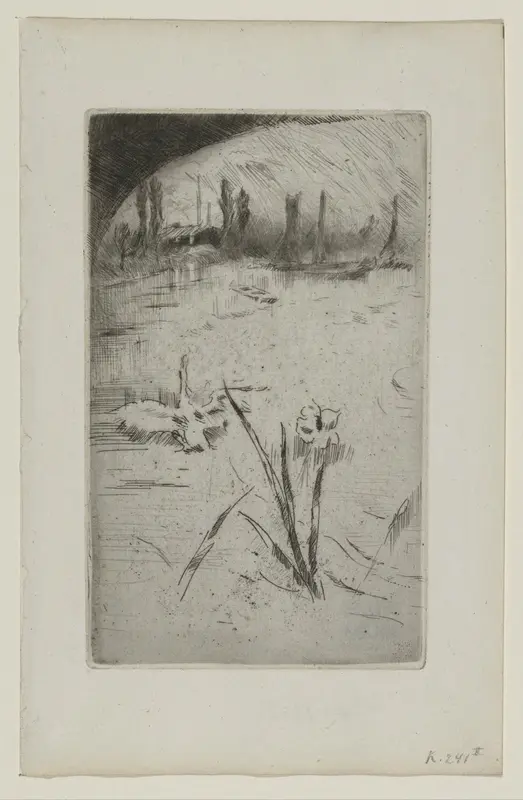 Zwaan en een iris Wall Art by James Abbott McNeill Whistler - High-Resolution Digital Print