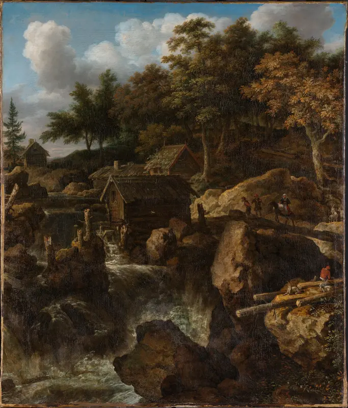 Zweeds landschap met waterval Wall Art by Allaert van Everdingen - High-Resolution Digital Print