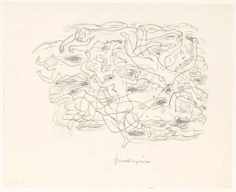 Zwemmende naakte vrouwen Wall Art by Leo Gestel - High-Resolution Digital Print
