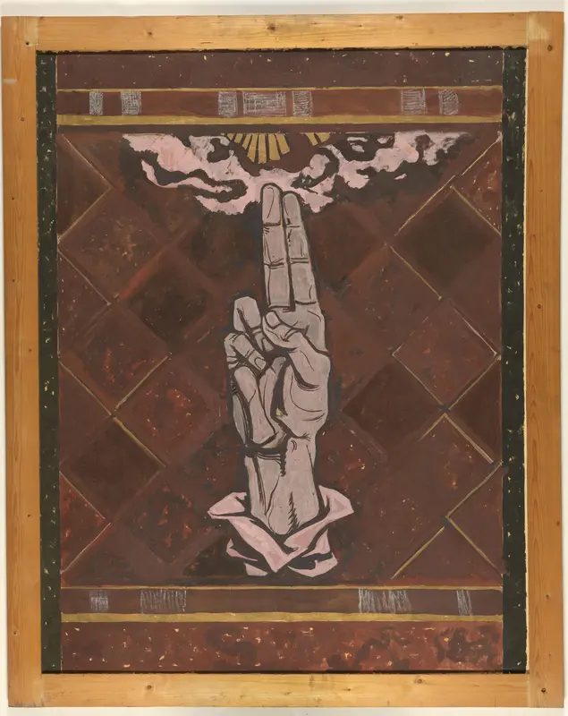 Zwerende hand; ontwerp voor figuur van de marmerdecoratie in de Hoge Raad te Den Haag Wall Art by Richard Nicolaüs Roland Holst - High-Resolution Digital Print