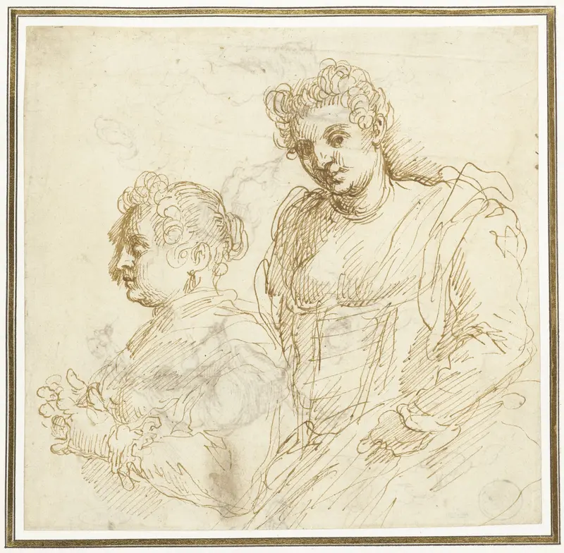 Zwevende figuren Wall Art by Jacopo Palma (il Giovane) - High-Resolution Digital Print