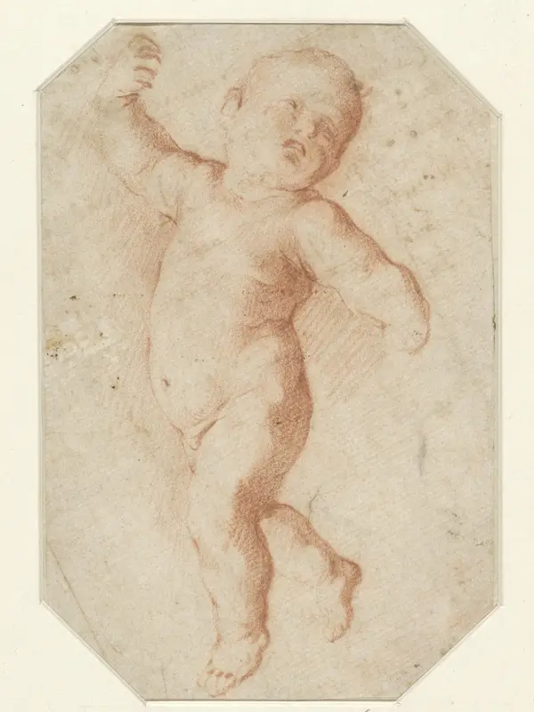 Zwevende putto Wall Art by Bartolomeo Schedoni - High-Resolution Digital Print