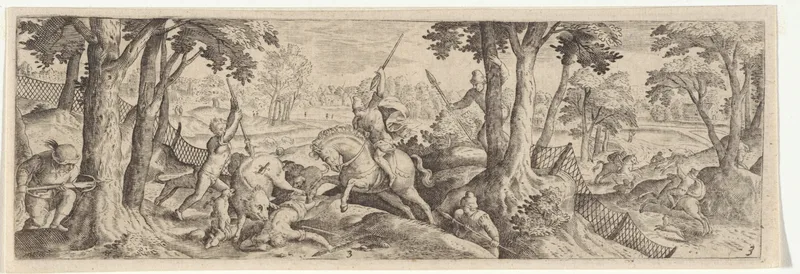 Zwijnenjacht Wall Art by Frederik de Wit - High-Resolution Digital Print