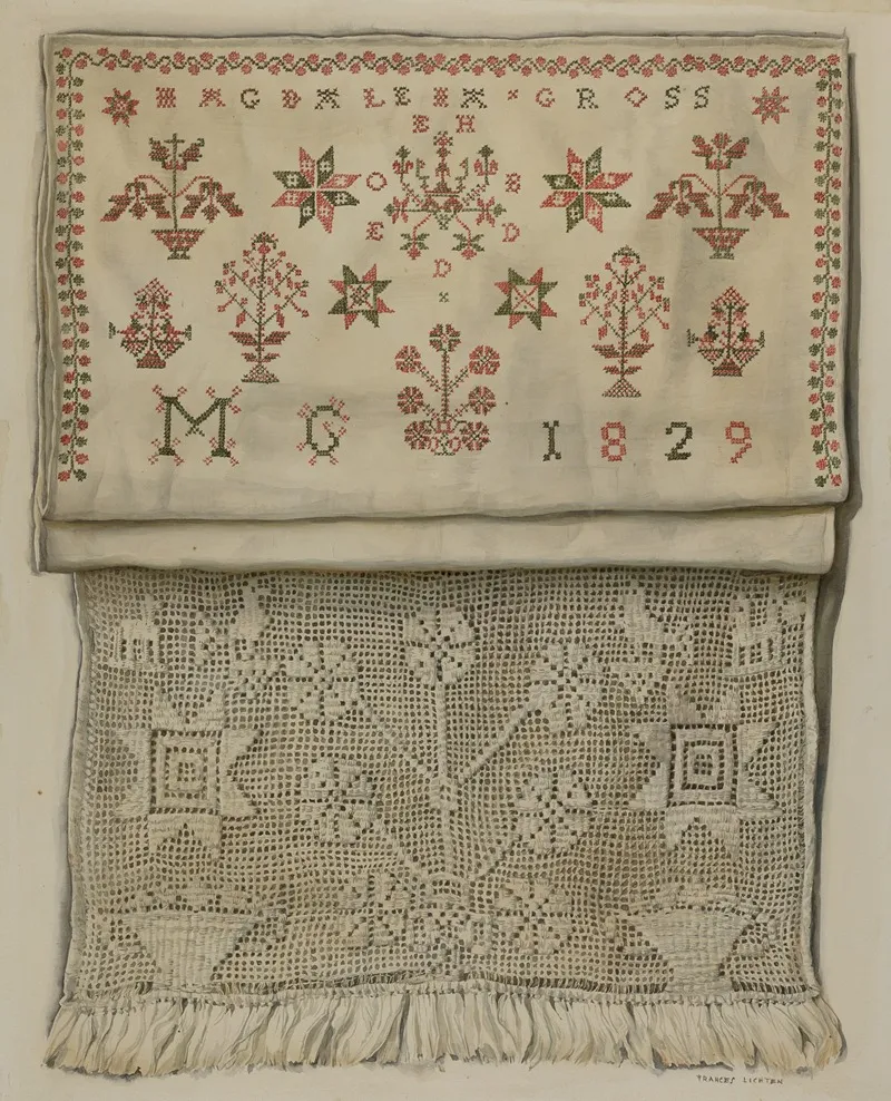 1829 Show Towel Wall Art by Frances Lichten - High-Resolution Digital Print