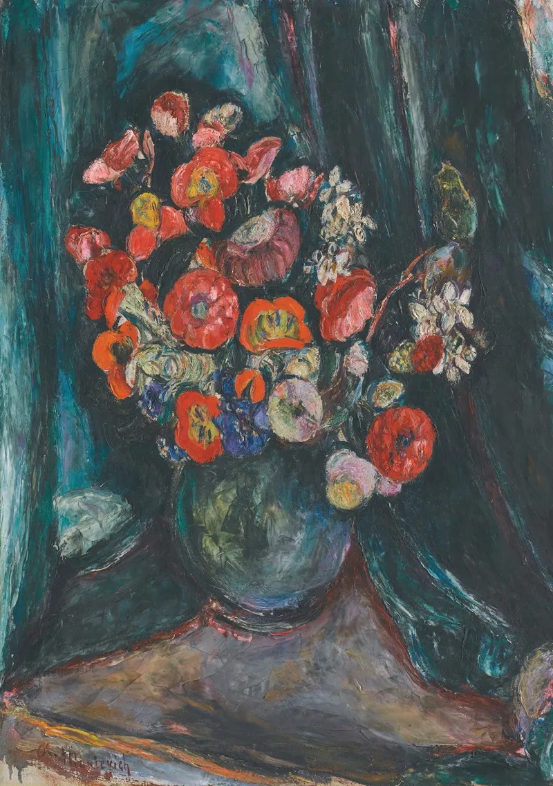 2 Still Life With Poppies Wall Art by Abraham Manievich - High-Resolution Digital Print
