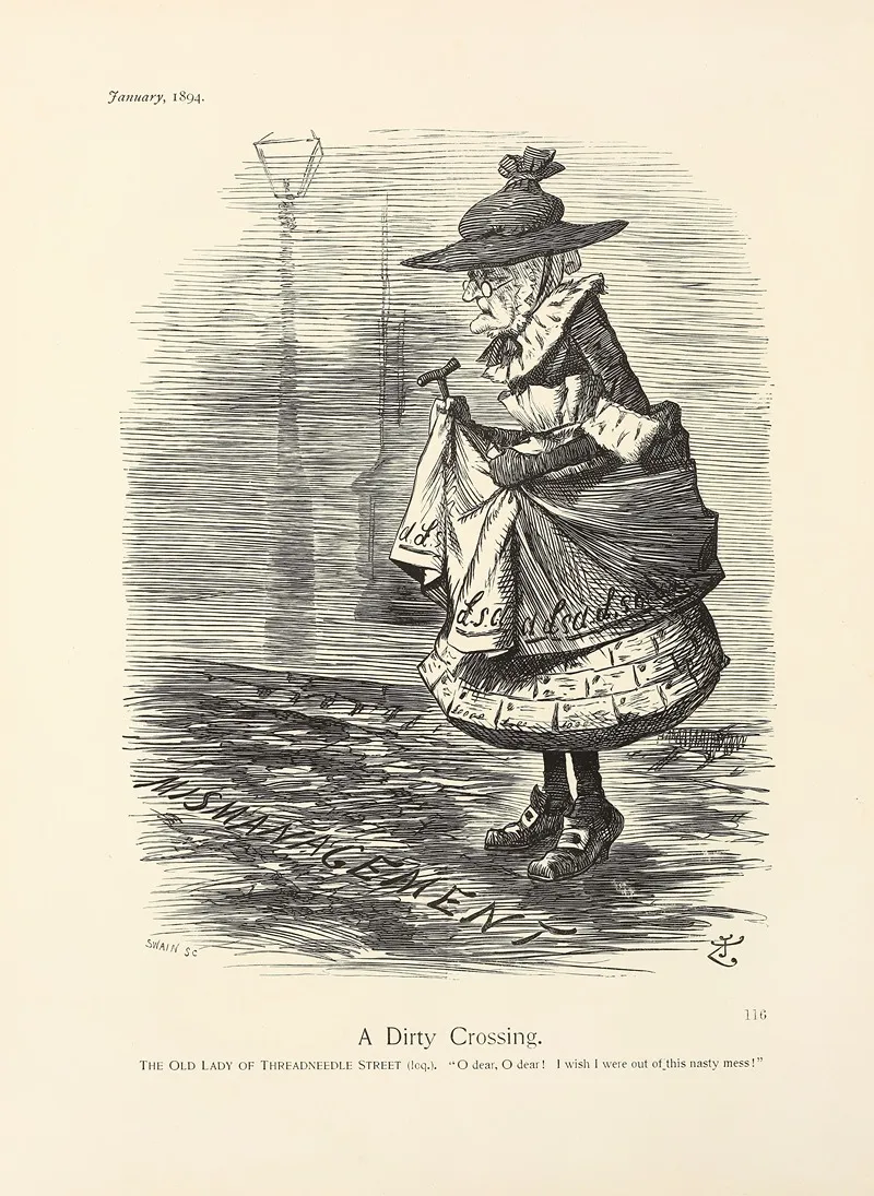 A Dirty Crossing Wall Art by Sir John Tenniel - High-Resolution Digital Print