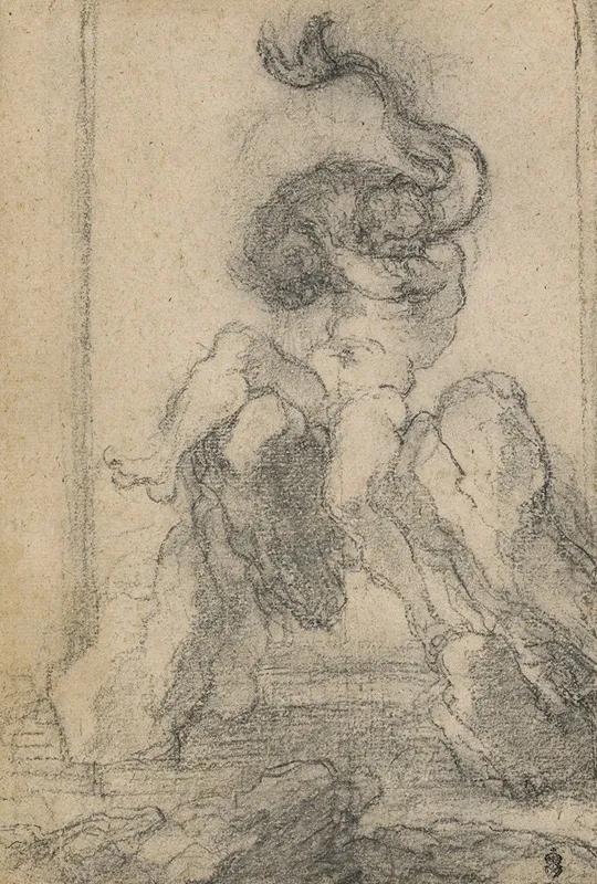 A Marine God With A Dolphin Wall Art by Gian Lorenzo Bernini - High-Resolution Digital Print