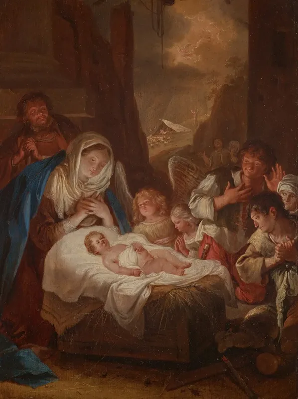 Adoration Of The Shepherds 47 Wall Art by Bartholomeus Breenbergh - High-Resolution Digital Print