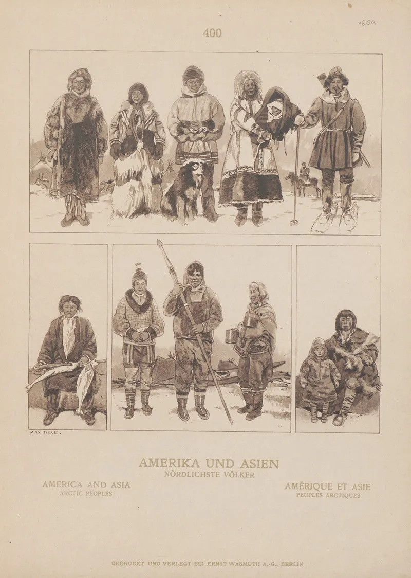 America And Asia Arctic Peoples Wall Art by Adolf Rosenberg - High-Resolution Digital Print