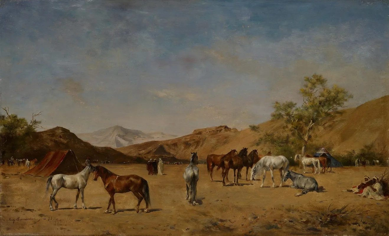 An Arabian Camp Wall Art by Eugène Fromentin - High-Resolution Digital Print