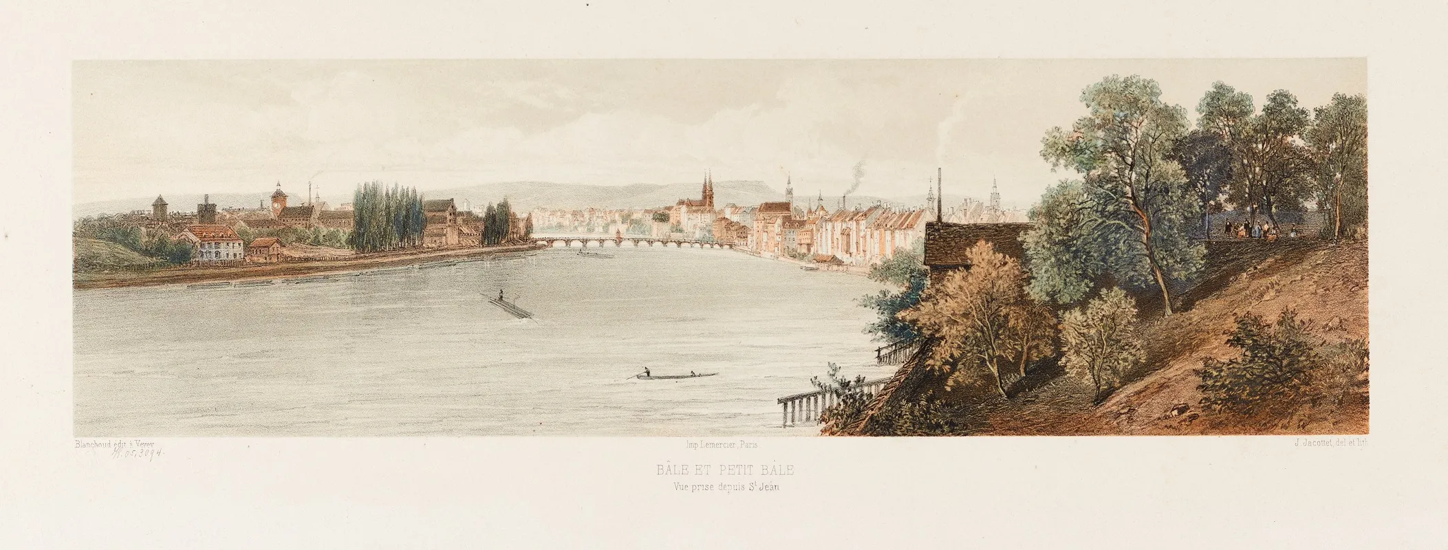 Bale Et Petit Bale Vue Prise Depuis St Jean Wall Art by Jean Jacottet - High-Resolution Digital Print