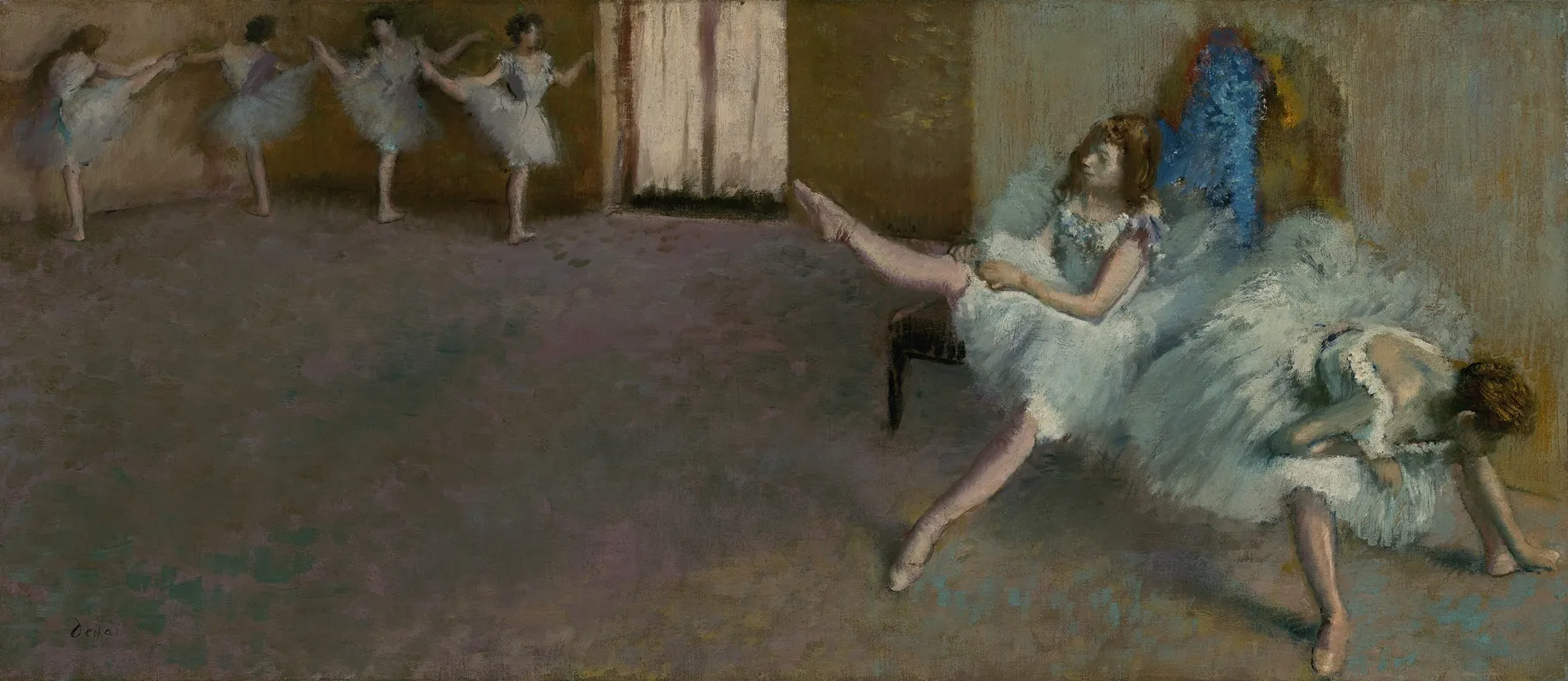Before The Ballet Wall Art by Edgar Degas - High-Resolution Digital Print