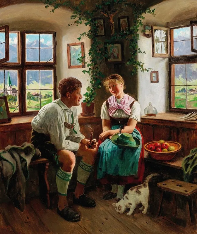 Beneath The Household Shrine Wall Art by Emil Rau - High-Resolution Digital Print