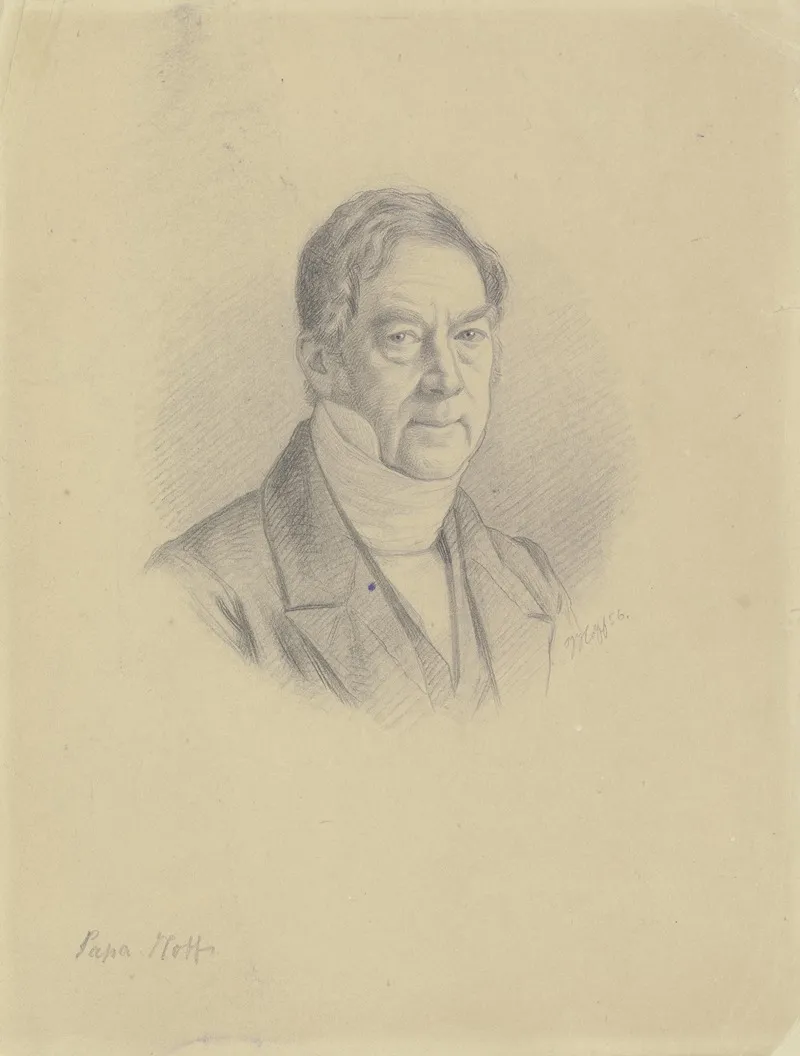 Bildnis Johann Jeremias Hoff Vater Des Kunstlers 2 Wall Art by Johann Jakob Hoff - High-Resolution Digital Print