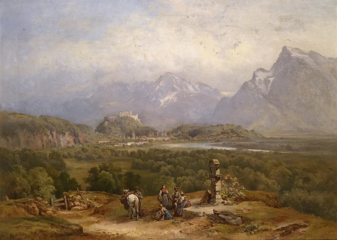 Blick Auf Salzburg 2 Wall Art by Anton Hansch - High-Resolution Digital Print