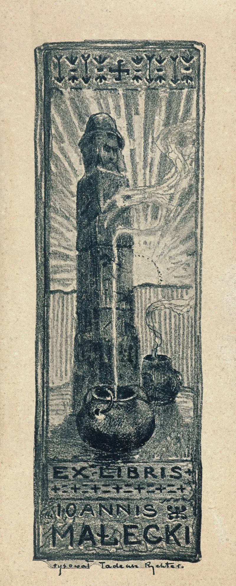 Bookplate Of Jan Malecki Wall Art by Tadeusz Rychter - High-Resolution Digital Print