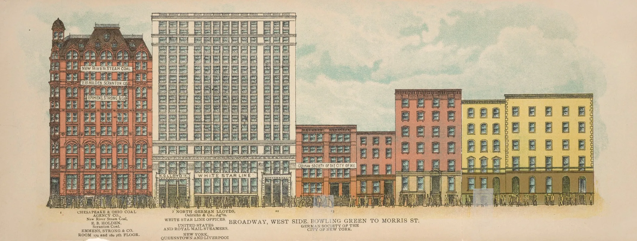 Broadway West Side Bowling Green To Morris St Wall Art by Mail & Express - High-Resolution Digital Print