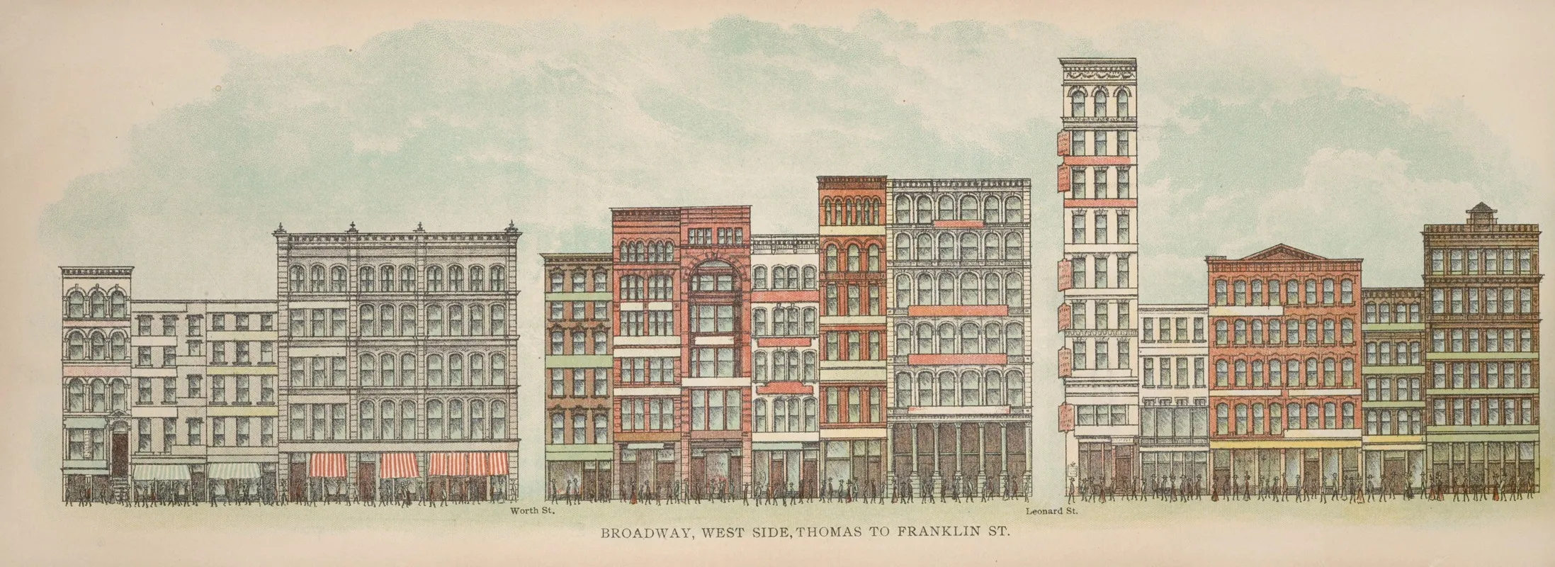 Broadway West Side Thomas To Franklin St Wall Art by Mail & Express - High-Resolution Digital Print