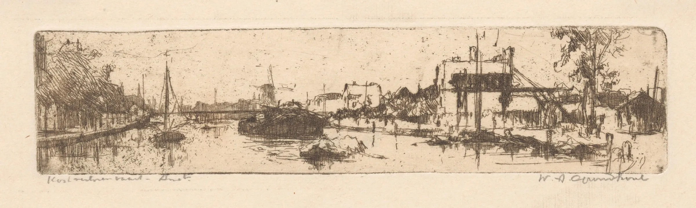 Brug In Delft Wall Art by Willem Adrianus Grondhout - High-Resolution Digital Print