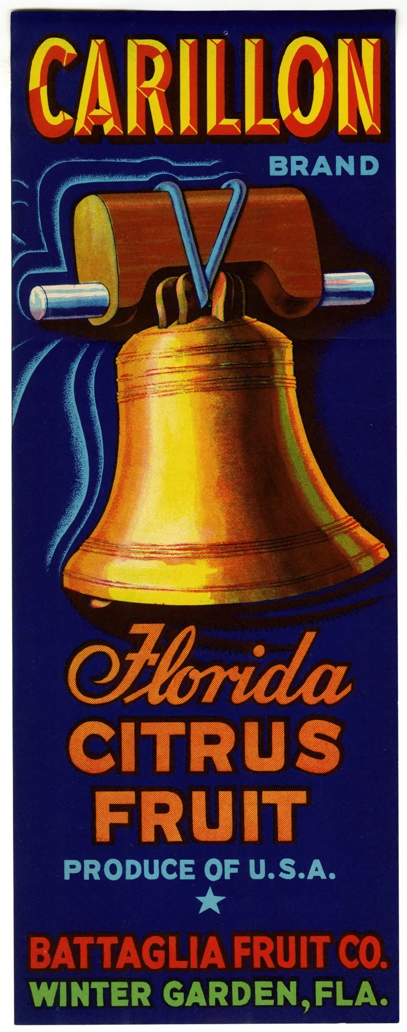 Carillon Brand Florida Citrus Fruit Label Wall Art by Anonymous - High-Resolution Digital Print