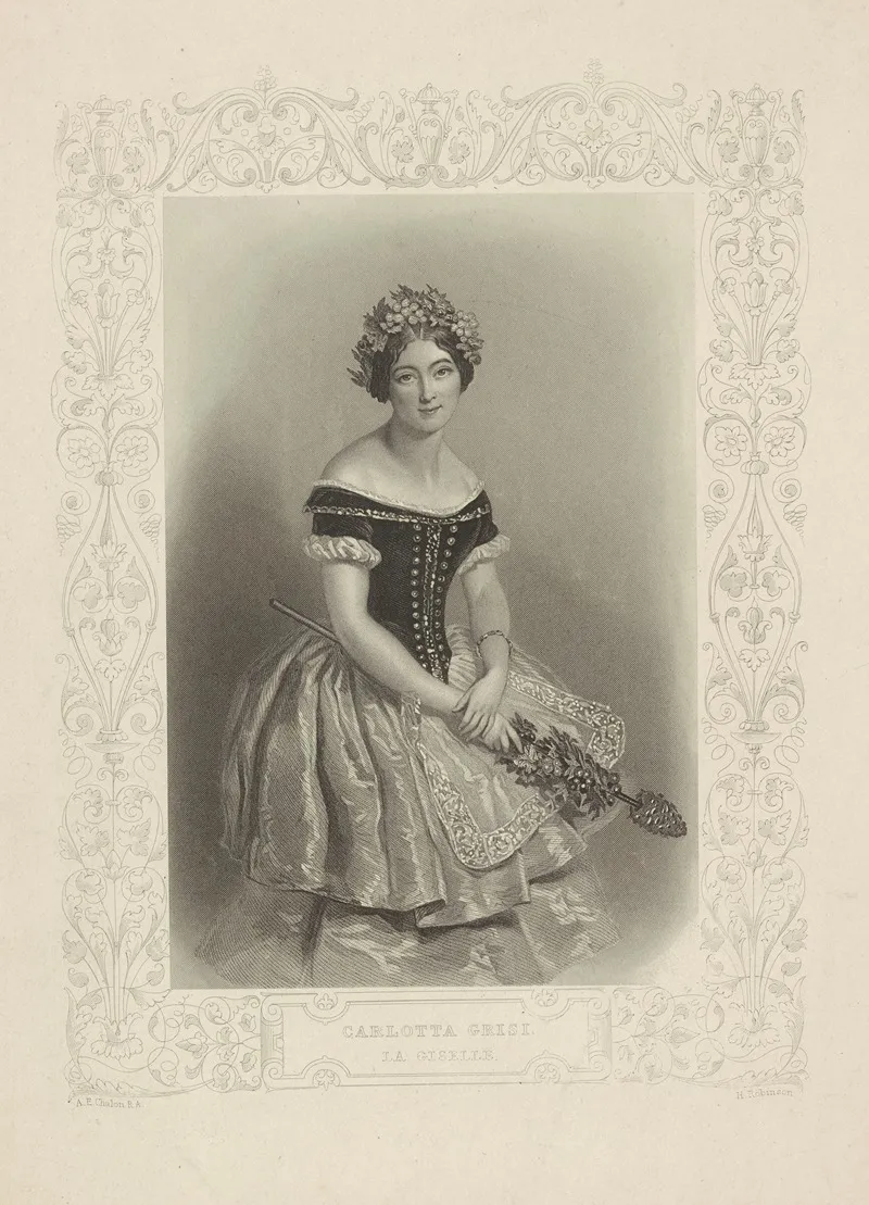 Carlotta Grisi La Giselle Wall Art by Alfred Edward Chalon - High-Resolution Digital Print