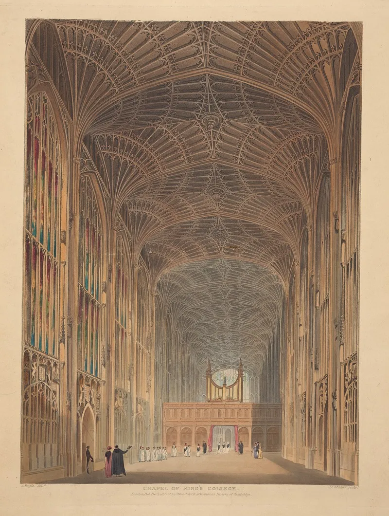 Chapel Of Kings College Wall Art by Joseph Constantine Stadler - High-Resolution Digital Print