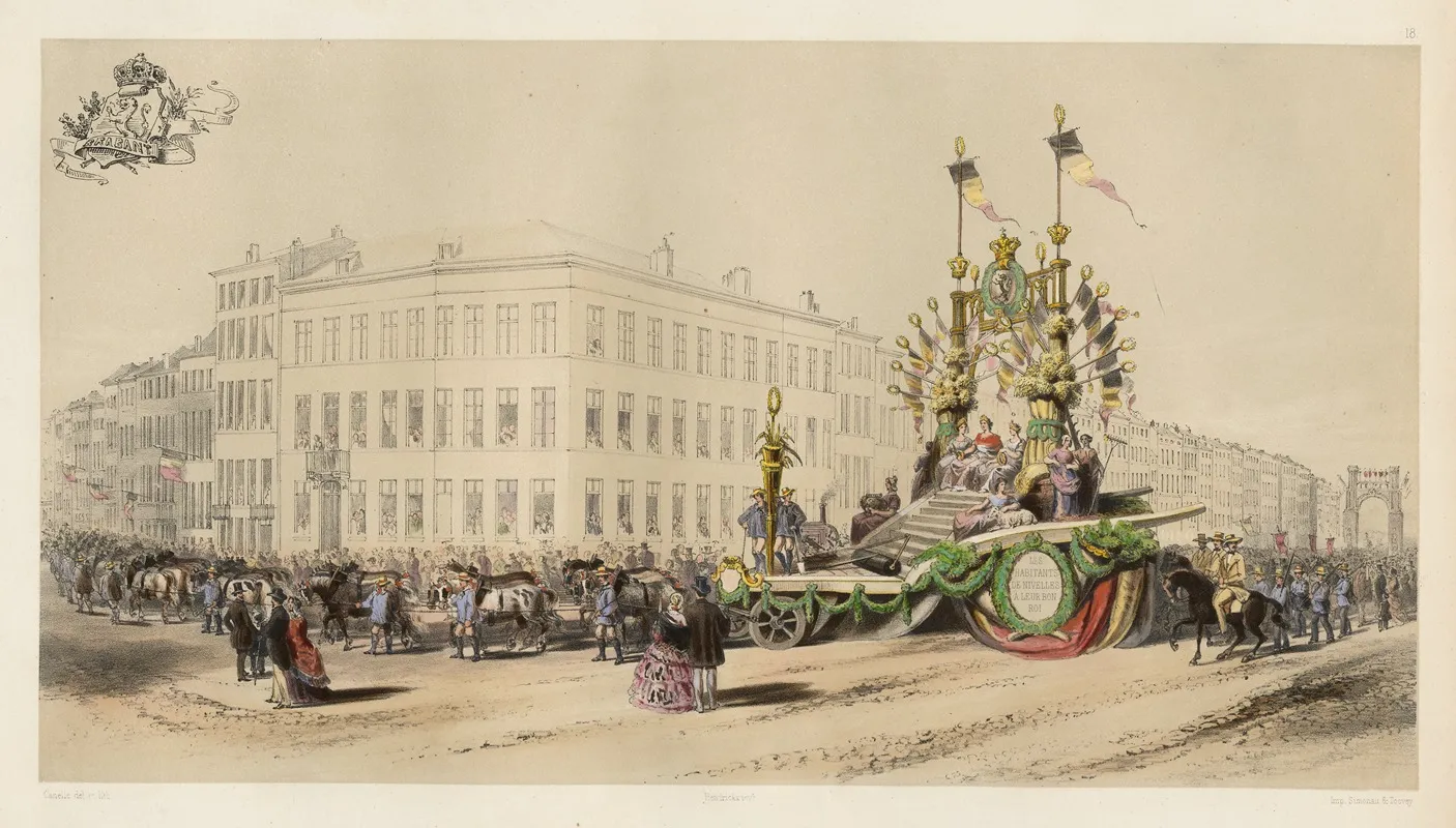 Char De Lagriculture Envoye Par La Ville De Nivelles Wall Art by Jules Helbig - High-Resolution Digital Print
