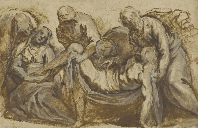 Christ Carried To The Tomb Wall Art by Jacopo Palma il Giovane - High-Resolution Digital Print