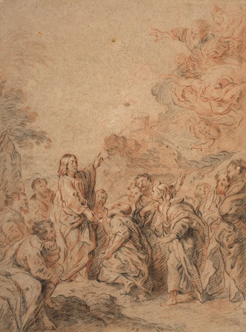Christ Presenting The Keys To Saint Peter Wall Art by Charles De La Fosse - High-Resolution Digital Print