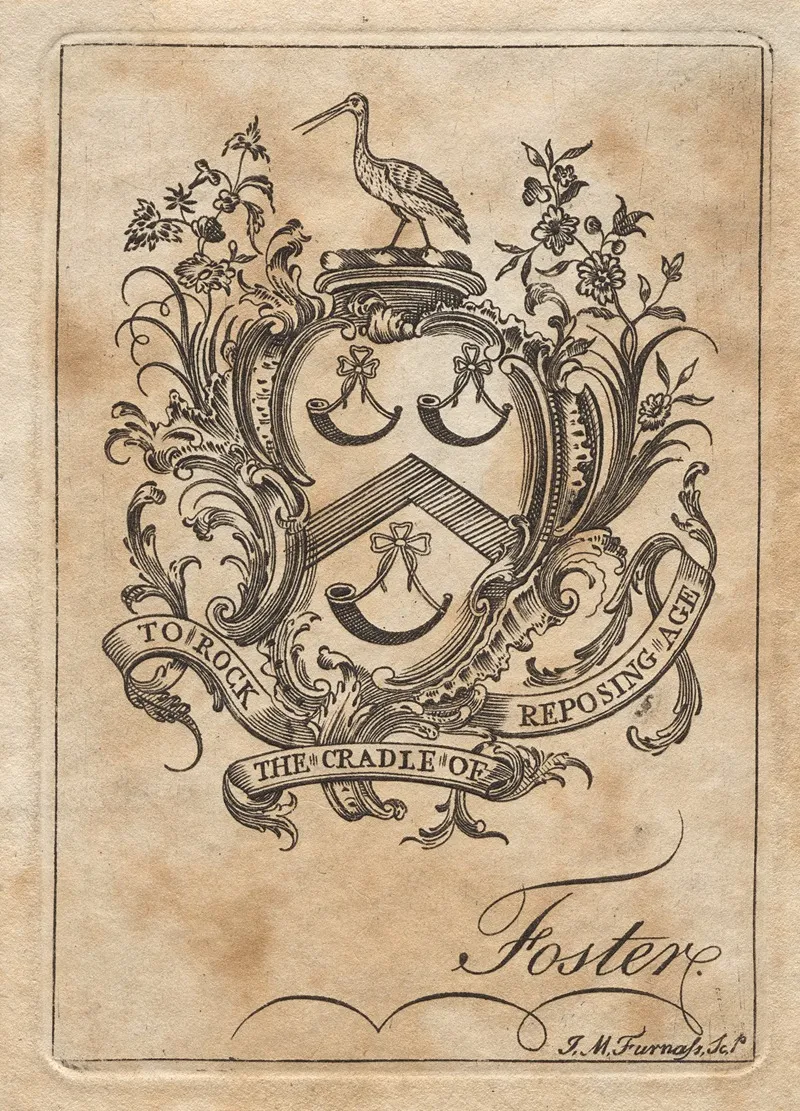 Coat Of Arms With Foster Inscribed Below Wall Art by John Mason Furness - High-Resolution Digital Print