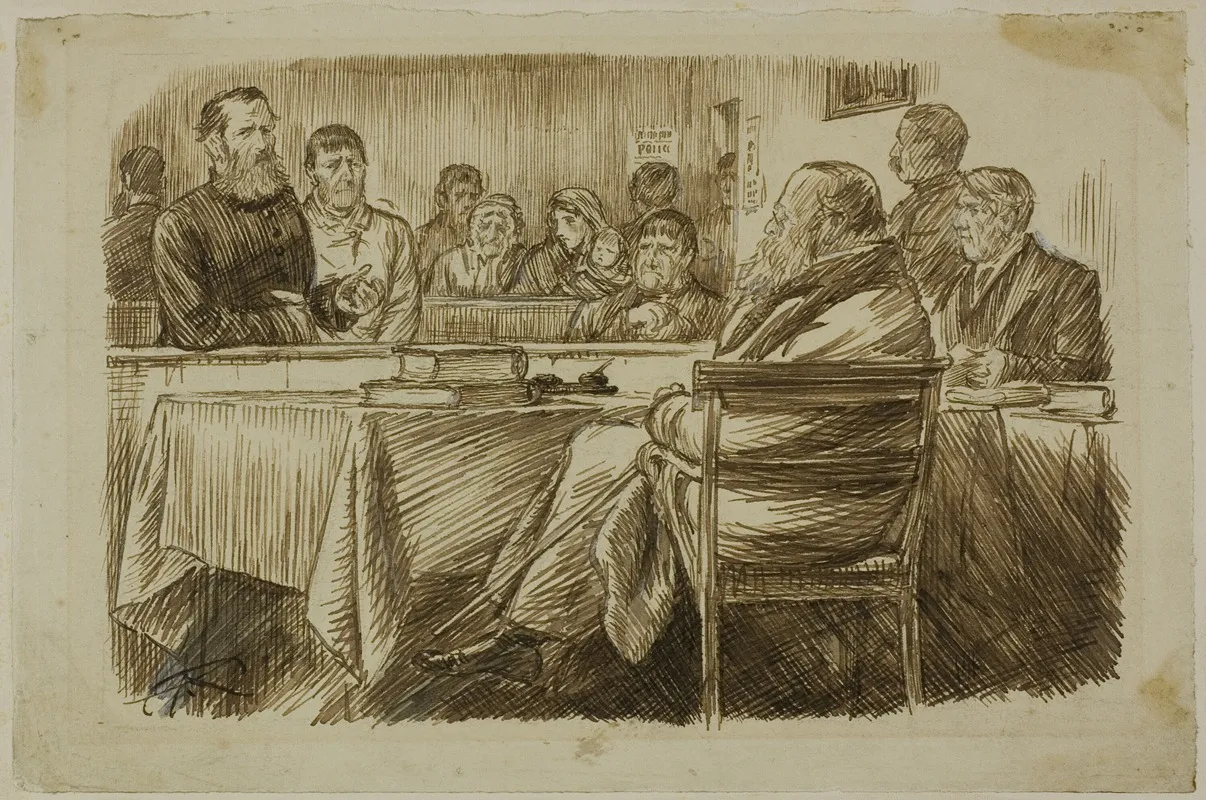 Court Scene Wall Art by Charles Samuel Keene - High-Resolution Digital Print