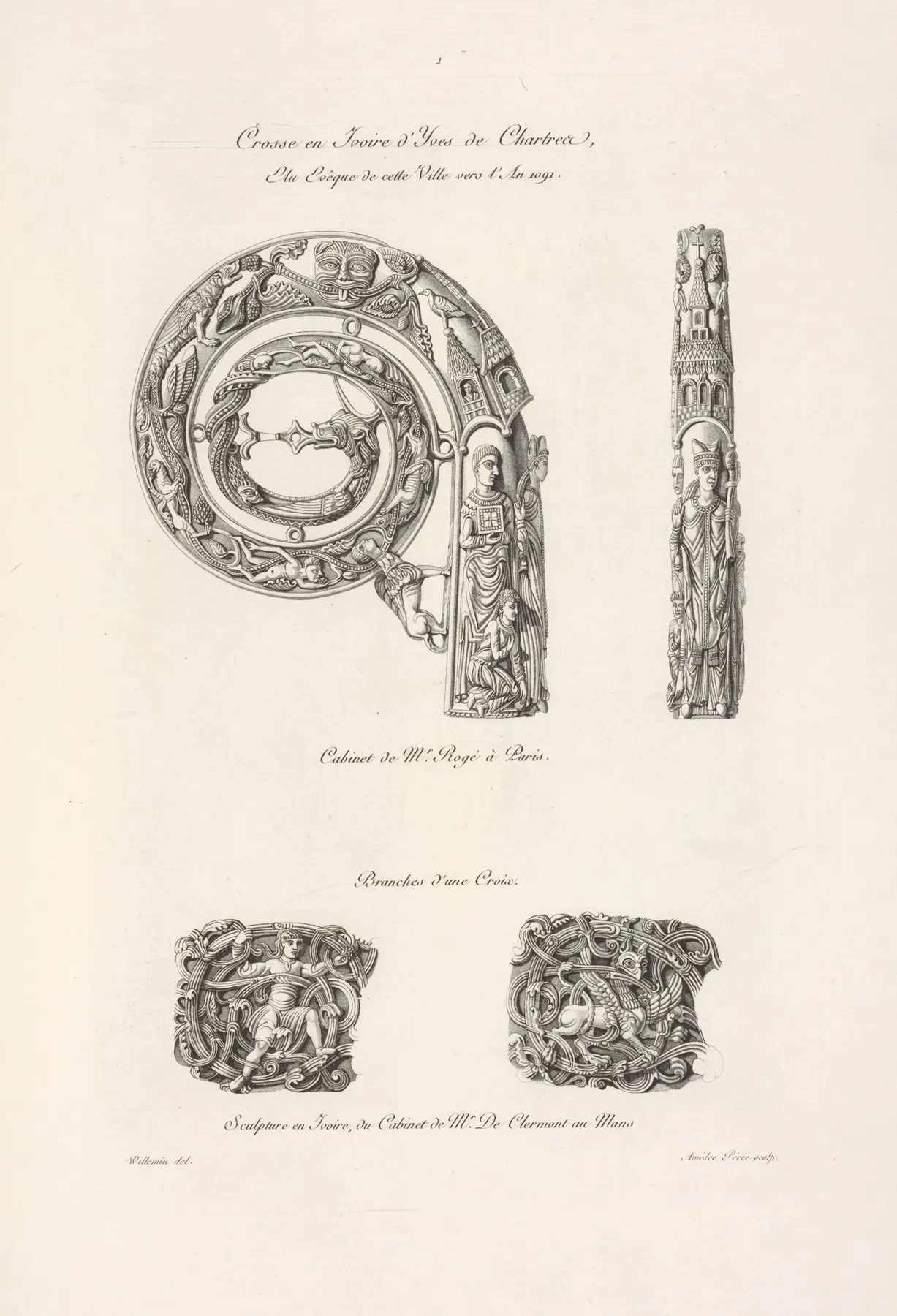 Crosse En Ivoire Dyves De Chartres Wall Art by Nicolas Xavier Willemin - High-Resolution Digital Print