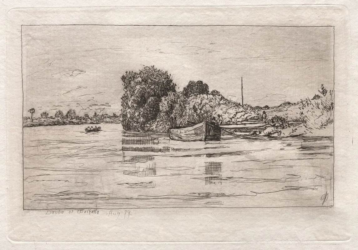 Danube At Walhalla Wall Art by Otto Henry Bacher - High-Resolution Digital Print