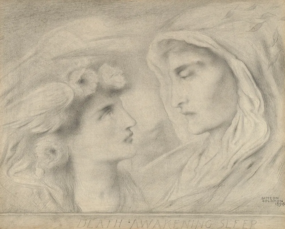 Death Awakening Sleep Wall Art by Simeon Solomon - High-Resolution Digital Print