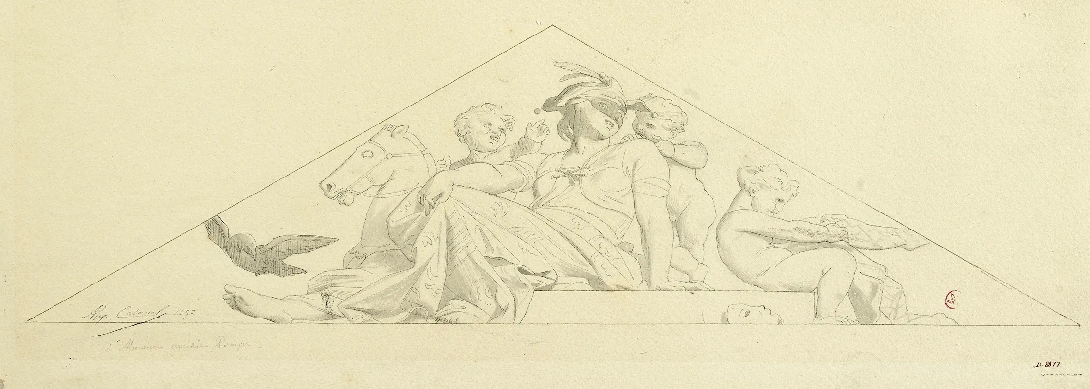 Decor De Fronton Wall Art by Alexandre Cabanel - High-Resolution Digital Print