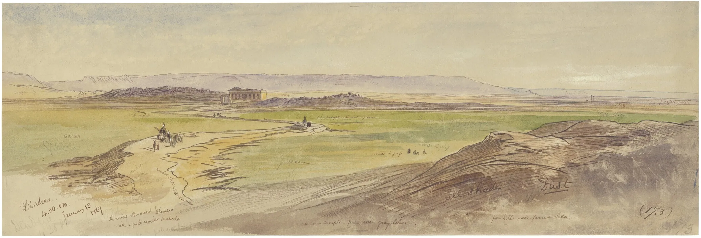 Dendera Egypt Wall Art by Edward Lear - High-Resolution Digital Print