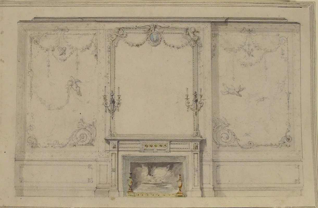 Design For Chimney Piece And Wall Decor Wall Art by Charles Monblond - High-Resolution Digital Print
