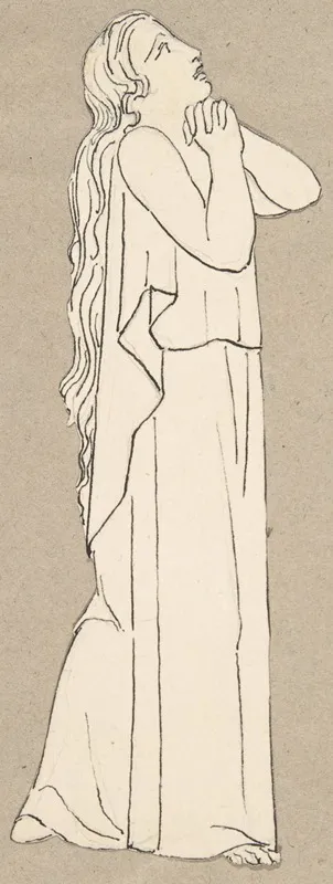 Design For Large Fireplace White Tiles Produced In Wedgwoods Factory 2 Wall Art by After John Flaxman - High-Resolution Digital Print