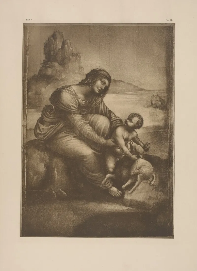 Drawing Of Blessed Virgin And Child With Lamb Wall Art by P. & D. Colnaghi - High-Resolution Digital Print