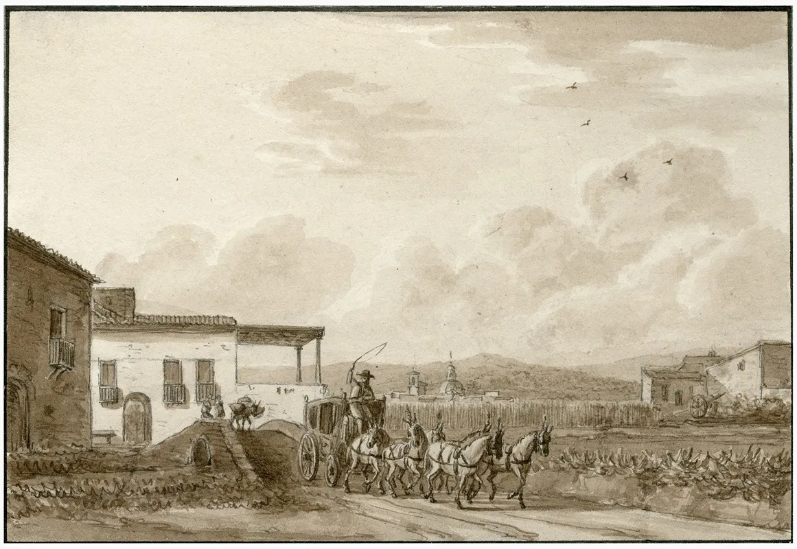 Een Landhuis In De Omgeving Van Valencia Wall Art by Otto Howen - High-Resolution Digital Print