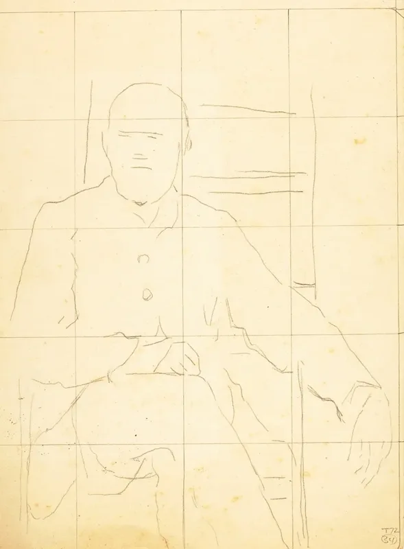 Elderly Man Seated In A Chair Wall Art by William Page - High-Resolution Digital Print