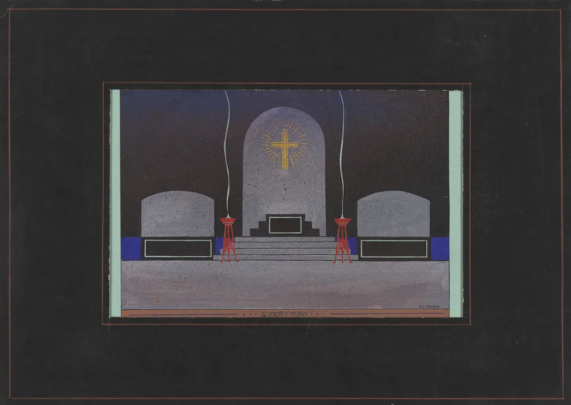 Everyman Sketch No 1 Gravestones Wall Art by Nels Astner - High-Resolution Digital Print