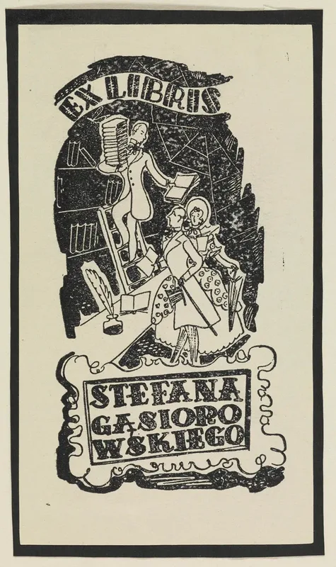 Ex Libris Stefana Gasiorowskiego 2 Wall Art by Witold Gawęcki - High-Resolution Digital Print