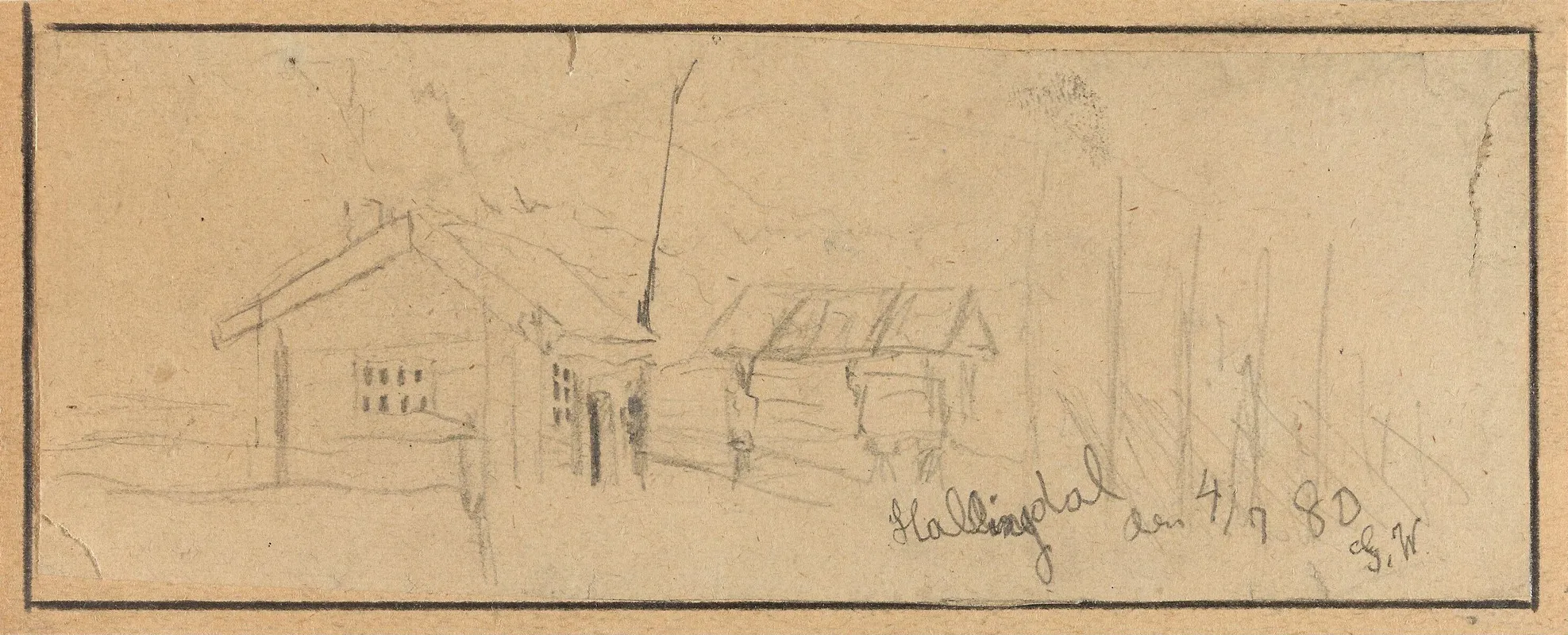 Farm Yard Hallingdal Wall Art by Gustav Wentzel - High-Resolution Digital Print