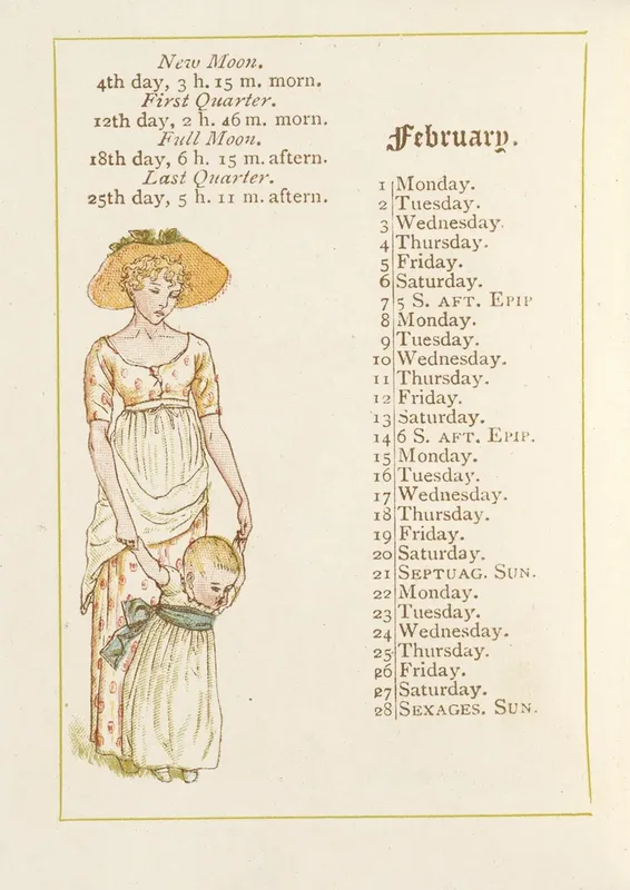 February 12 Wall Art by Kate Greenaway - High-Resolution Digital Print