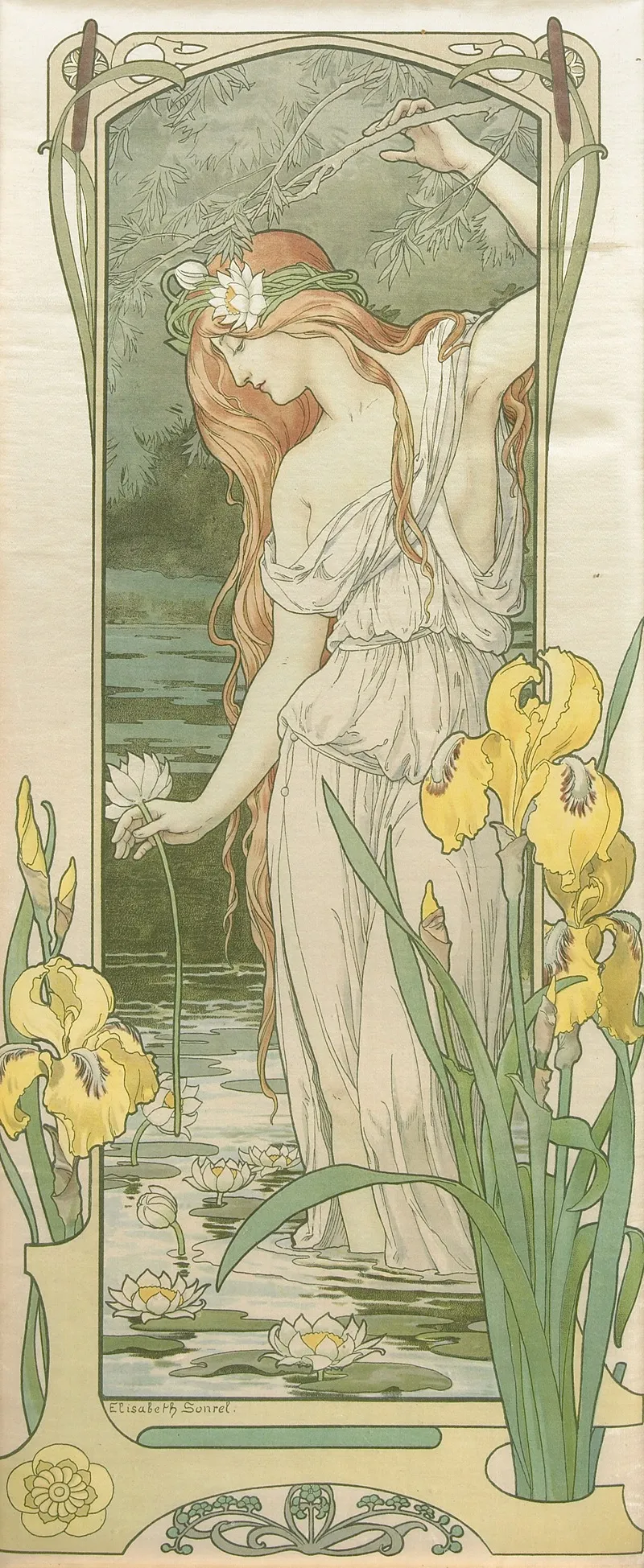 Fleurs Des Eaux Wall Art by Elisabeth Sonrel - High-Resolution Digital Print