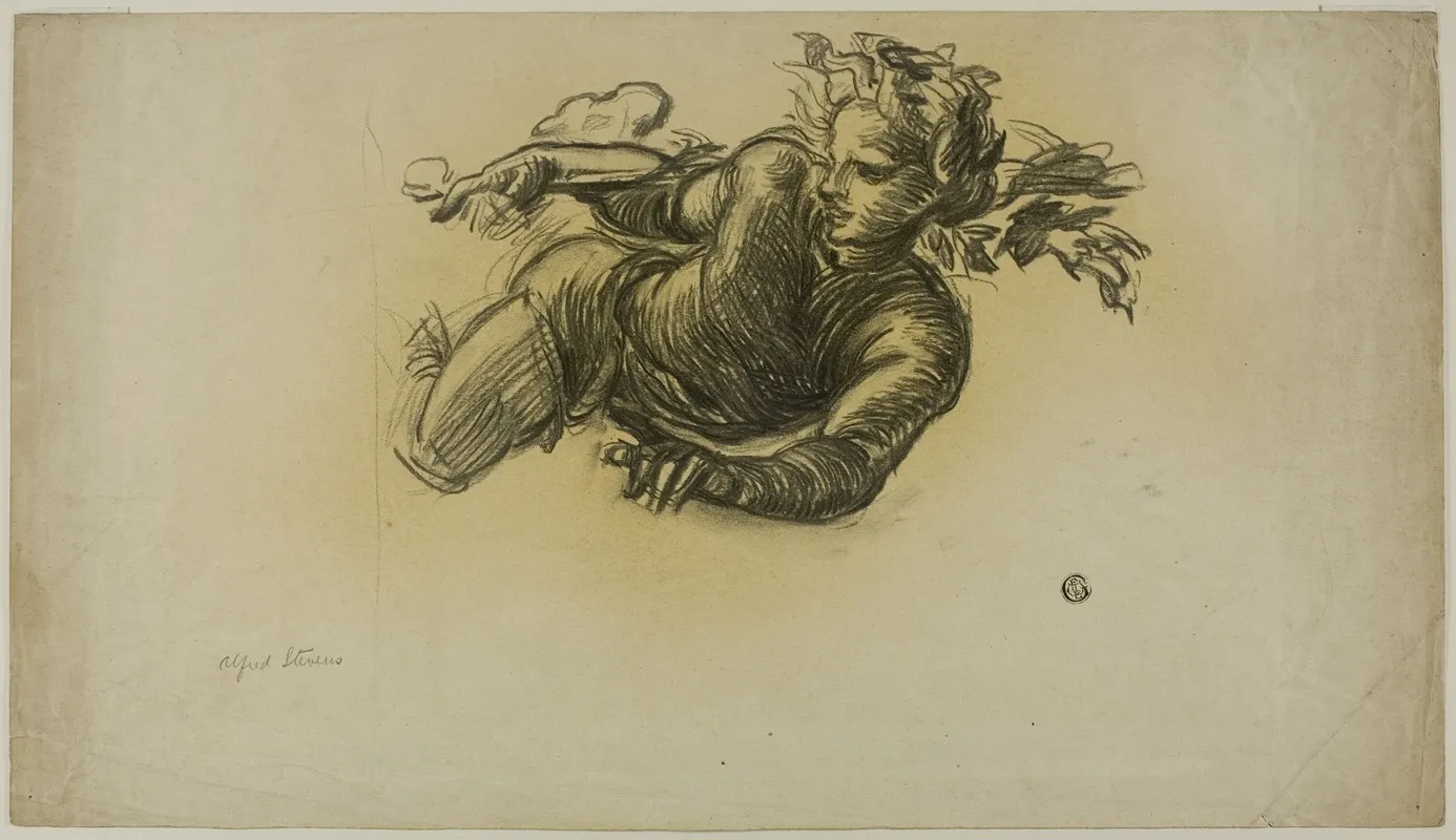 Flying Figure Wall Art by Alfred George Stevens - High-Resolution Digital Print