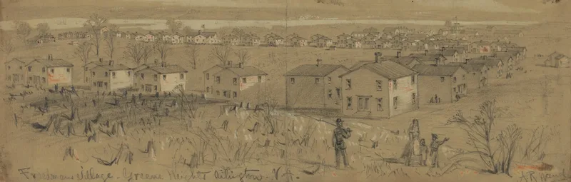 Freedmans Village Greene Heights Arlington Va Wall Art by Alfred Rudolph Waud - High-Resolution Digital Print