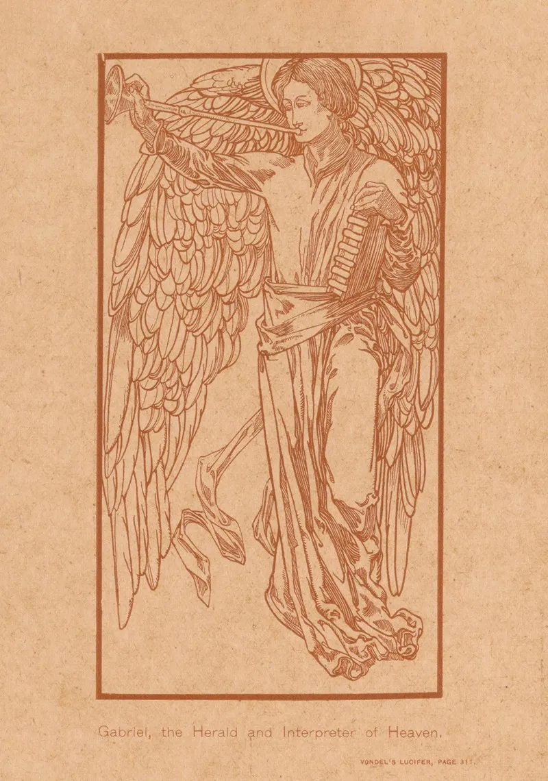 Gabriel The Herald And Interpreter Of Heaven Wall Art by Johannes Josephus Aarts - High-Resolution Digital Print