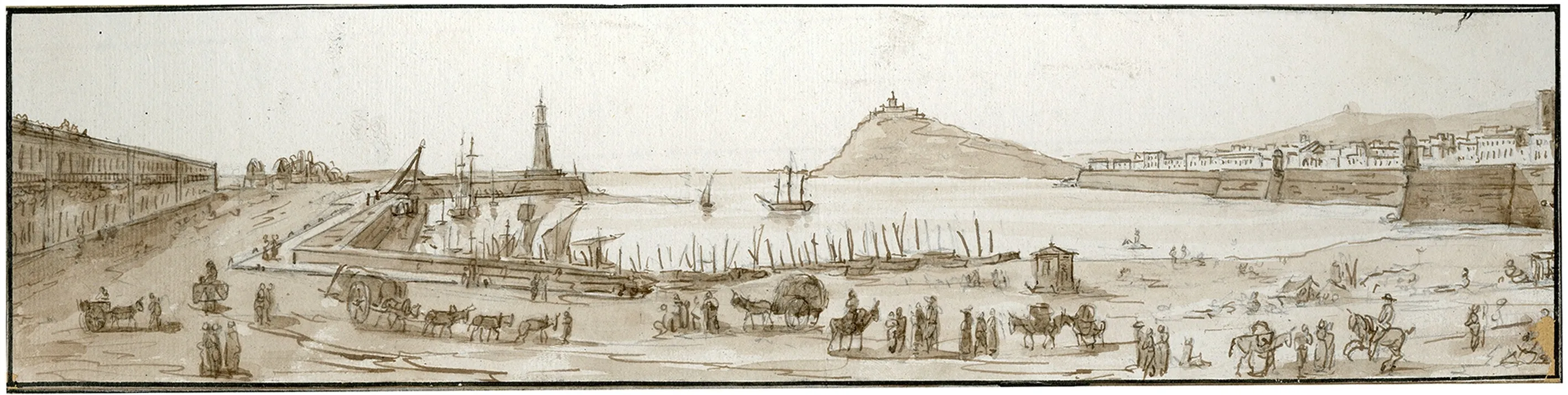 Gezicht Op De Haven Van Barcelona Wall Art by Otto Howen - High-Resolution Digital Print